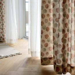 Curtain & Drapes American Style Modern Minimalist Curtains Pastoral Polyester Cotton Tulle Printed For Living Room Bedroom