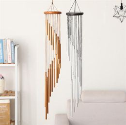 Nordic pine Pendants wind chime rotation 18 pipe winds bell pendant home metal Aluminium pipes decorations festival gift outdoor hanging DD215