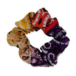 Fashion Cotton Paisley Scrunchie Hair Ties Accessories Ponytail Holders Rope Colorful Elastic Bands for girl 100pcs/lot