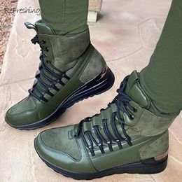 Boots Winter Women Snow Outdoor Casual Platform Trend Sneakers Shoes Safety Lace-Up Ankle Plush For Lady