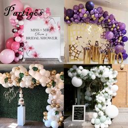 1set Purple Gold Balloons Pink Macaron Balloon Burgundy Garland Arch White Gold Confetti Kit Birthday Party Wedding Decoration 210626