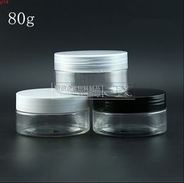 80g/ml Clear Lucency Plastic flat Bottle jar Wholesale Retail Originales Refillable Cosmetic Cream Pill Empty Containesgood qty
