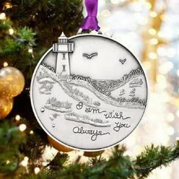 Party Favour Christmas Pendant Memorial Ornament Decorations for Home 2022 New Year's Decor When Someone You Love Becomes A Memory T2I51359