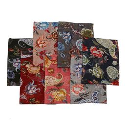 Floral Printed Cotton Scarf Hijabs Fashion Flower Women Shawls Big Size Muslim Head Wraps Mufflers