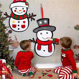 -Творчество Рождественские наклейки на стене 3D DIY Fire Simple Snowman наклейки ремесел для домашнего фестиваля украшения 211021