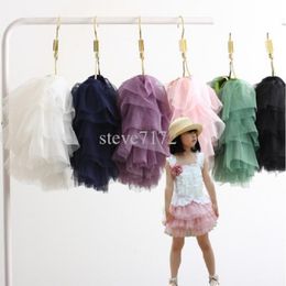Girls Tutu Skirts Children Clothing Kids Tutus Skirt Girl ballet Ball Gowns clothes Yarn Mini-Dress 210413