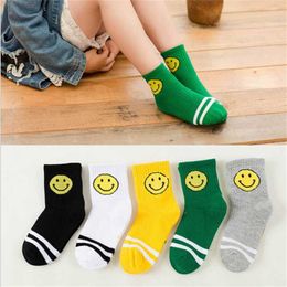 5 Pairs/Lot Cartoon Printed Kids Socks Children's Socks Baby Boys Girls Short Cotton Socks For born Size 1 To 12 Years 211028