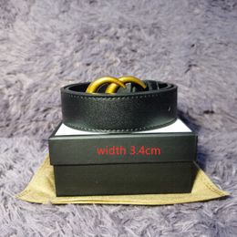 2021 men's designer belt women's leather leather black red big gold buckle classic leisure luxury belts and gift box