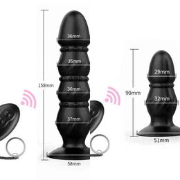 Nxy Sex Vibrators Wireless Remote Control Vibrator Anal Dildo Butt Plug Prostate Massage Sucker g Spot Stimulator Anus Penis Vibrating Toys for Men 1222
