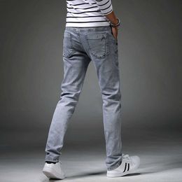 Men Jeans Denim Jeans Men Regular Tapered Mid Rise Stretchy Denim Jeans Pantalones Whiskered Denim Pants Men Fashion X0621