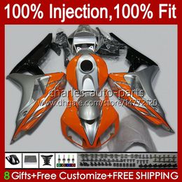 Injection mold Bodywork For HONDA CBR 1000RR 1000 RR CC 2006 2007 Body 59No.97 CBR1000 RR CBR1000-RR 06-07 1000CC CBR1000RR 06 07 Orange silver OEM Motorcycle Fairing