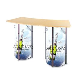 Folding Advertising Display Table Retail Supplies with Custom Printed Panels