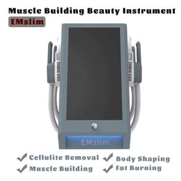 Portable Muscle Building Slimming Machine Emslim Body Shaping Smart Device 4 Handles Fat Burning Easy To Operate Salon Use
