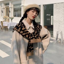 Bow Ties Sitonjwly Woolen Knit Warm Fake Collar Shawl For Women Winter Shoulders Cape Knitted Scarf Neck Guard Scarves