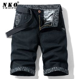 CHAIFENKO Men Summer Cotton Casual Cargo Shorts High Quality Army Tactical Short Pants Loose Pocket Military 210714