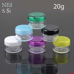 20g Plastic Jar Cosmetic Lip Balm Cream Lotion Packaging Refillable Sample Makeup Eyeshadow Container Free Shippinggood qtys