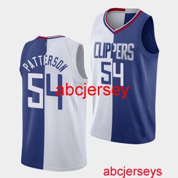 Stitched Patrick Patterson #54 Split Association & Icon White Blue Jersey Add Any name number