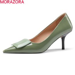 MORAZORA Big Size 34-42 Women Pumps Summer Shallow Elegant Party Wedding Shoes Fashion Party Wedding Shoes Pink 210506