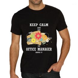 Herren T-shirts Retro T-Shirt Büro-Manager bleiben ruhig und lassen Sie den Ringer Kawaii Anime Harajuku Cartoon T-Shirt