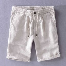 Summer Casual Shorts Men's Excellent Quality Soft Linen Man Bermuda Beach Plus Size Breathable Men Male 210714