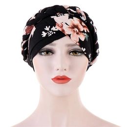 Full Cover Inner Muslim Cap Print Muslim Stretch Turban hats Islamic Underscarf Bonnet Hat Female Turbante Mujer