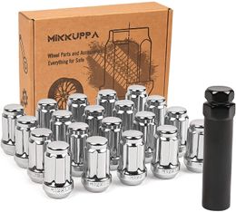 MIKKUPPA M12x1.25 for Infiniti/ Altima/ Maxima/Subaru Aftermarket Wheel 20pcs Chrome Closed End Lug Nuts