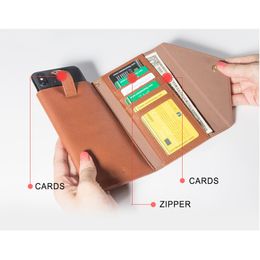 Multifunctional Anti Falling Cover Women Smart Business Card Holder Wallets