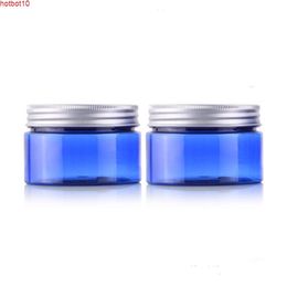 new 100g round blue Colour empty Plastic Cream PET bottles jars containers for cosmetic packaging skin care cream tin 100ml SN907goods