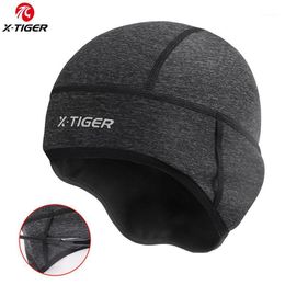 X-TIGER Outdoor Sports Cycling Cap Man Winter Windproof Thermal Fleece Bicycle Running Skiing Head Hat Woman MTB Bike Caps & Masks