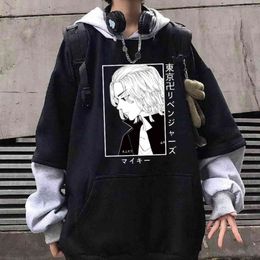 2021 Anime Tokyo Revengers Printed Hoodie Unisex Funny Manjiro Sano Long Sleeve Oversize Hip Hop Sudaderas Hoodies Y1120