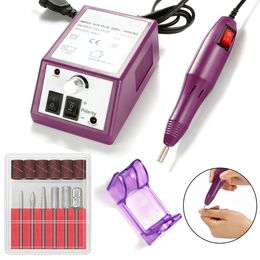 Electric Machine Set for Manicure Pedicure Pen Drill Sanding File Bit Nail Art Gel Polish Remover Milling Cutter