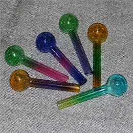 Pyrex Glass Oil Burner Pipe Coloured quality glass pipes transparent Great Tube tubes Nail tips