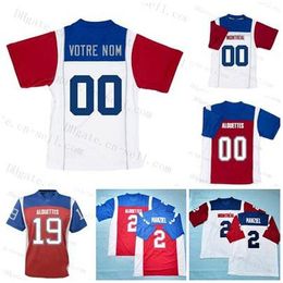 2020 New Style Montreal Alouettes 2 Jonny Manziel 7 Bowman 13 Antony Caillo 86 Ben Caoon Wite Red Football Jerseys Mens Womens