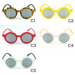 Kids Candy Colours Round Sunglasses Thick Clean Frame With Small Lenses Cute Design Eyewear Lovely Glasses For Boy And Girl