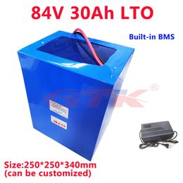 GTK Long life 84V 30Ah Lithium Titanate Battery fast charge 2.4v LTO cells for golf cart sightseeing vehicle +5A Charger