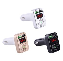 Quality A9 Car Charger 3.1A Dual USB Fast Chargers Bluetooth 5.0 FM Transmitter Wireless Handsfree Audio Receiver Auto MP3 Player