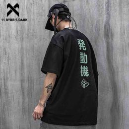 11 BYBB'S DARK 2021SS Devil Embroidery Print Harajuku Tshirts Summer Hip Hop T-Shirt Men punk Cotton Loose Short Sleeve Shirts G1229