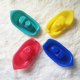 Baby Bath Toys 4 Pcs Kids Little Boats Toy Plastic Fun Bath Toys Baby Gift Childrens Tub Floating Ship Kids Beach Boats Toys 34C3