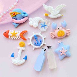 flat back resin decorations Canada - 10Pcs New Cute Mixed Ocean Series Flat Back Resin Scrapbooking DIY Jewelry Craft Decoration Accessories H330 Y211112
