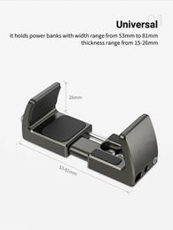 Universal Power Bank Holder Adjustable banks with width range from 53mm to 81mm for Vlogging Video Shoot
