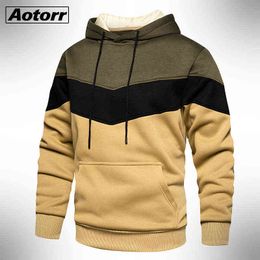 Mens Hoodies Sweatshirt Long Sleeve Autumn Winter Casual Fleece Hoodies Top Brand Blouse Tracksuits Sweatshirts Hoodies Men 211217