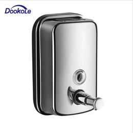 Bathroom wall-mounted manual soap dispenser,Stainless steel kitchen dish container 500ml/800ml/1000ml 211206