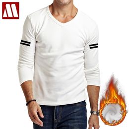 Long Sleeve Thermal Shirt Casual Winter Cotton Thick Tshirt Basic Tee Tops Men's Brand Fitness Warm T Shirts Blusas Sweatshirts 210329