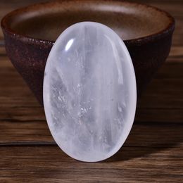 White Quartz Palm Stone Quartz Healing Crystal Massage Accessories Meditation