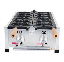 Food Processing Equipment Gas type 6 pcs fish waffle maker machine Taiyaki machine