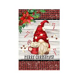 Merry Christmas Garden Flags For Outdoor Decoration Sublimation High Quality 12x18inch 30x45cm 100D Polyester