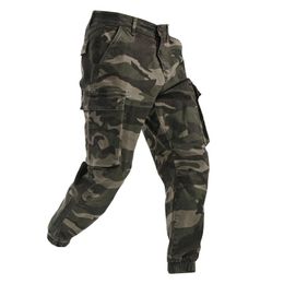 Мужские брюки 2021 Streetwear Army Tactical стирают свободные зеленые камуфляжные луча грузовые мужчины повседневные инструменты 29-40