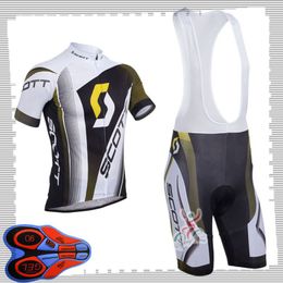 SCOTT team Cycling Short Sleeves jersey (bib) shorts sets Mens Summer Breathable Road bicycle clothing MTB bike Outfits Sports Uniform Y210414231