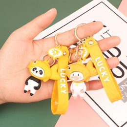 Creative Ins Style Snapper Key Chain Rubber Pvc Cartoon Model Keychains Pendant Lovers Bag Jewelry Gifts For Female Friends