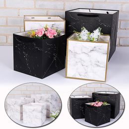 Gift Wrap Small Box Marble Color Vintage Wedding Candy Bag Kraft Paper Chocolate Boxes Cookies Women's Bags